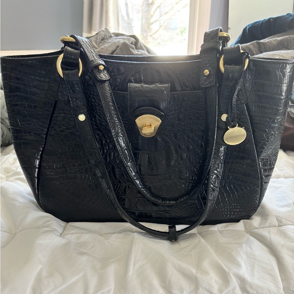 Brahmin Crocodile-embossed shoulder bag